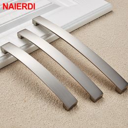 NAIERDI Modern Style Cabinet Pulls Knobs Door Kitchen Handles Furniture Hardware Wardrobe Cupboard Handle Drawer Pulls