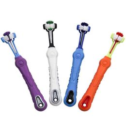 Pet Oral Care Washing Three Sided Cat Toothbrush Dog Pets Clean Mouth Teeth Care Cleaning Grooming Tools Pet Tooth Brush 1933602