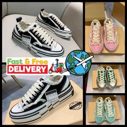 2024 Luxury XVessel G.O.P. Lows black Casual Shoes Mens Women Half drag couple Designer Vessel Tripe Piece Speed Canvas Shoes GAI 35-45