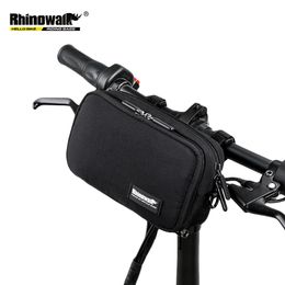 RHINOWALK Bicycle Handlebar Bag Multi-Functional Waterproof for Bike Mobile Phone Case Black Grey Colours Large Capacity X2011