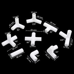 5 Pcs 12mm PVC Straight Elbow Cross Connector Joint 60 90 120 135 Degree Tee Connector PVC Pipe Fitting DIY Tent Fixed Fittings