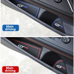 For Peugeot 3008 GT 2016-2020 2021 2022 2023 Rubber Car Slot Pad Non-slip Cup Mat Anti Slip Door Groove Mat Interior Accessories