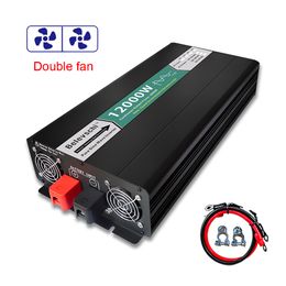 Pure Sine Wave Inverter 12V 24V 48V DC To AC 110V 220V 8000W 12000W Voltage Converter Portable Car Converter Solar LED Inverter