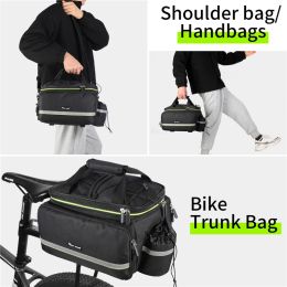 WEST BIKING Waterproof Bicycle Saddle Bag 20L Large Capacity Tail Rear 3 in 1 Trunk Bag Road Mountain Luggage Carrier Bike Bags