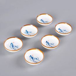 6 Pcs Chinese Style Ceramic Tea Cup Household Drinkware Porcelain Master Cup Handmade Puer Teacups Personal Cup 40ml