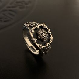 New Arrival Vintage Black Crown Cross Design Thai Silver Men Ring Jewellery For Man Birthday Gifts Party Never Fade