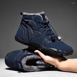 Fitness Shoes Winter Keep Warm Hiking Snow Boots Men Women Waterproof Cotton-padded Outdoor Non-slip Plush Male Big Size 36-47