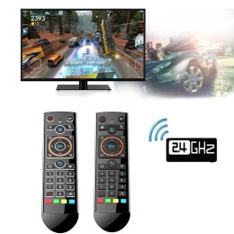 Box Q2 Smart TV Backlight Remote Control IR Learning 2.4GHz RF Wireless Voice Remote Controller for Computer Android TV Box