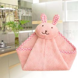 coxeer Hand Towel Stylish Lovely Rabbit Pattern Absorbent Hand Cleaning Towel Household Hand Towel For Bathroom Kitchen