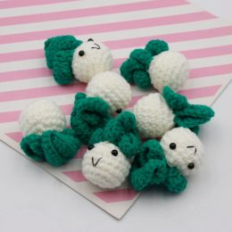 5Pcs Handmade Crochet Woollen Cabbage Animal DIY Pacifier Clip Chain Accessories Baby Teething Soother Decorations Toys