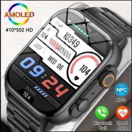 Watches 2024 New Smartwatch Mens Women AMOLED HD Screen Bluetooth Call Heart Rate Blood Pressure Music Sport Smart Watch For Android IOS