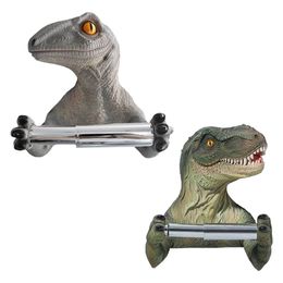 Dinosaur Toilet Paper Holder Wall Hanging Roll Paper Storage Rack for Home Decor