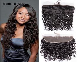 Brazilian Water Wave Lace Frontal 13X4 with Baby Hair Human Hair Natural Color Remy Hair 4562368
