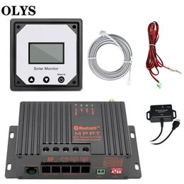 OLYS MPPT Solar Charge Controller Bluetooth RV Boat Car PV Temperature Sensor Cable 20A 12V App Intelligent Solar Controller