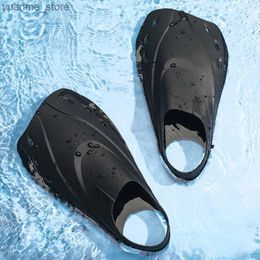 Diving Accessories Ouleylan inflatable fins open heel swimming flip short swimming fins used for inflatable diving swimming for adult men Y240410