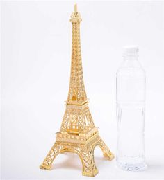 Gold Eiffel Tower Decor Zinc Alloy Home Decoration Improvement Gift Decorative Wine Cabinet X07109019943