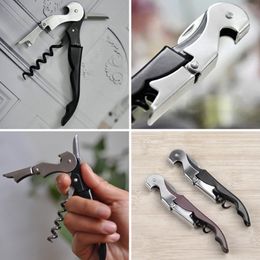 wine oppener Double Hinge Corkscrew Waiters bottle opener For Party Bar Wine Bottle Cap Opener Tools With Plastic Handle