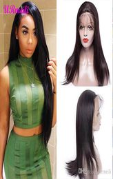 360 full lace frontal human hair wigs for black women wigs straight real brazilian virgin remy wigs with baby hair 150 density5092727