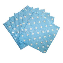 20 PCS / Pack Colourful Dot Party Paper Napkin 100% Virgin Wood Napkin 33X33CM 2 Ply Red / Pink / Yellow / Green / Blue / Purple