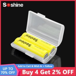 Soshine 6 Different Container Bag Case Elistooop Plastic Case Holder Storage Box Cover for AA AAA Battery Box Organiser Box Case
