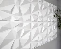 Wallpaper decorative 3D wall paneling diamond design 12 tiles 32 square feet vegetable fiber WallStickers4018519