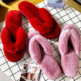 1 Pair Winter Slippers Great Flat Open Toe Wear-resistant Home Shoes for Dorm Home Flip Flops Winter Flip Flops