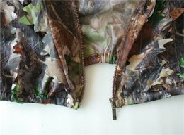 Autumn leaves camouflage fast dry hunting clothes 3D ghillie suit Paintball laser cutting Better quality jacket and pants