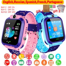 Watches Q12 Children's Smart Watch SOS Phone Watch Smartwatch Camera With Sim Card Waterproof IP67 Kids Gift For IOS Android