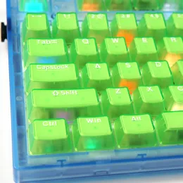 Accessories 132 Key Transparent Keycaps TwoColor PC Material ANSI/ISO Layout for Mechanical Keyboard 64/68/75/84/87/96/98/104 Layouts