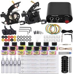 TRUE STAR Coil Tattoo Machine Kits Complete Tattoo Machine Guns Kit with Power Supply Tattoo Needles Tattoo Accessories Set