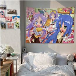Lucky Star Izumi Konata Printed Large Wall Tapestry Japanese Wall Tapestry Anime Cheap Hippie Wall Hanging