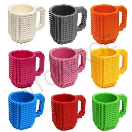 360ML Eco Friendly Cute Lego Compatible Coffee Tea Mug In Car In Mugs Cup For Kids Milk Coffee Travel Water Mug Bottle For Girls