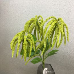 60cm 3fork Fake Astilbe Tree Branch Artificial Pine Plastic Green Plant Vine Real Touch Flower for Home Wedding Wreath Decor