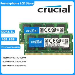 Panels Crucial Ram DDR3 Notebook 8GB 4GB 1333MHZ 1600MHZ 1866MHZ Sodimm 1.5V For Laptop Memory PC10600 12800 14900