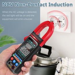 HUAJIAYI Digital Clamp Metre AC 400A Current Voltage 6000 Counts Clamp Multimeter Live Cheque NCV Frequency Capacitor Tester