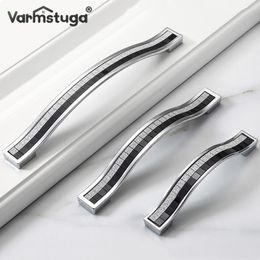 Zinc Alloy Crystal Glass Handles Cupboard Pulls Drawer Knobs Kitchen Cabinet Handles Furniture Handle with Crystal Hardware