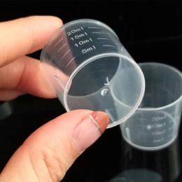 10 Pieces of 30ML Laboratory Office Stationery Plastic Scale Container Liquid Equipment Measuring Cup Coffee Transparent Cup