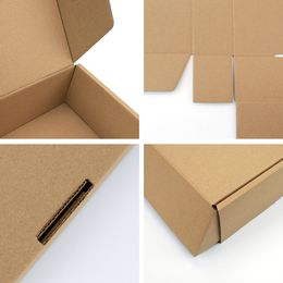 5pcs/10pcs/white gift box kraft paper box festival party 3-layer corrugated wig carton