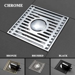 Floor Drain Cover Colander Shower Waste Drainer 10CM Brass Bathroom Kitchen Washing Machine Connector Bath Shower Floor Drains