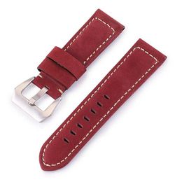 Watch Bands 11Colors Crocodile Glossy Matte Genuine Leather Watch Band 20mm 22mm 24mm 26mm Replacement Watch Strap Cowhide Leather WristbandL2404