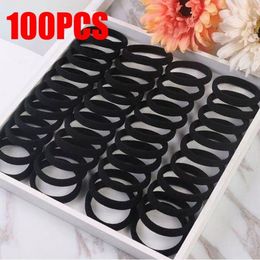 Black Hair Ties Gum Ponytail Holders Rubber Band Rope Hair Accessories Hair Ring Headband Hair Bands for Women Girls