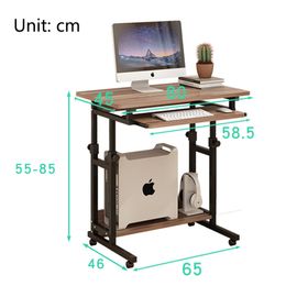 Simple Modern Computer Desktop Table Home Lift Bedside Table Space Saving Removable Lazy Table Simple Single Small Table