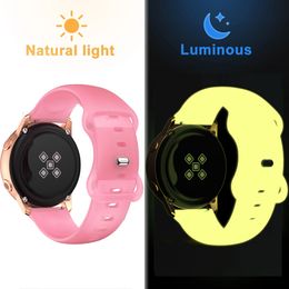 Fluorescent Strap 20mm for Huawei Watch GT2 3 42mm Smart Watch Band GT3 Pro 43mm Silicone Wristband Accessories Replaceable Belt