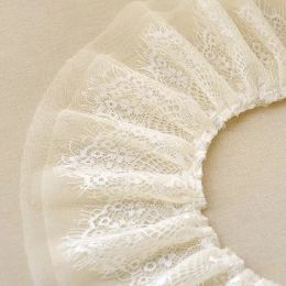 Soft Mesh Embroidered Pleated Tulle Lace Trim DIY Ladies Children's Clothes Skirt Cuff Collar Lengthened Doll Pet Bib Decoration