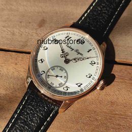 Watch Simple Mens Dial Sapphire Mirror Leather Strap Pilot Style Automatic Mechanical Small Second Waterproof Wristwatches Designer Fashion Brand
