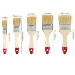 Bristle Paint Brushes Set Solid Wood Stain Artist Oil Watercolour Brushes Wall Paint Brushes Paint By Number