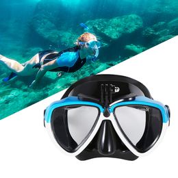 Anti-fog Snorkelling Goggles Mask Scuba Diving Snorkel Swimming Goggles Glasses with Camera Mount