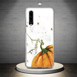 Pumpkin Happy Fall Autumn Phone Cover Case For Huawei P30 P40 P10 P50 P20 Lite P Mate 10 20 30 40 Pro + Art Pattern Coque Funda