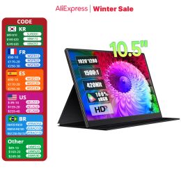 Monitors 10.5 Inch 1920*1280P Ultralight Portable Monitor 100%sRGB 420Cd/m² Gaming Display IPS Screen For PC Laptop Xbox PS4 PS5 Switch