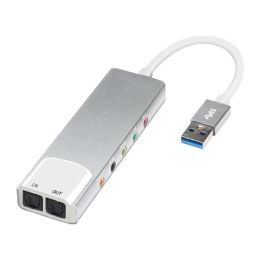 Cards External Audio Converter Aluminium Alloy USB Audio Adapter 7.1 5.1 Channel External Audio Card SPDIF Optical for Laptop Desktop